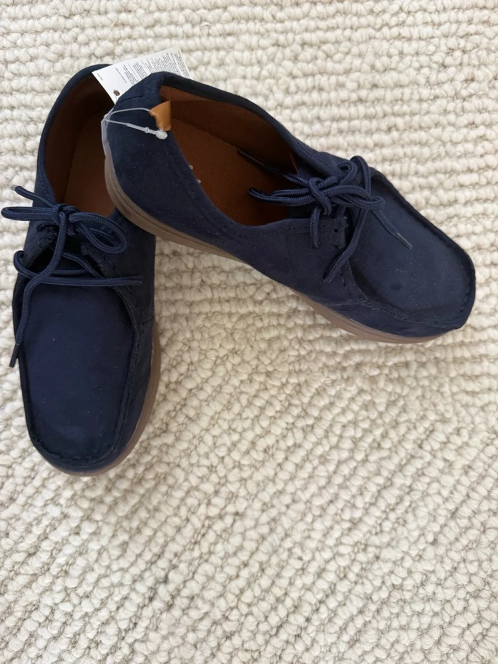 GAP Navy Suede Slip-On Loafers with Laces